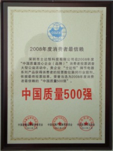 中國質(zhì)量500強(qiáng)單位